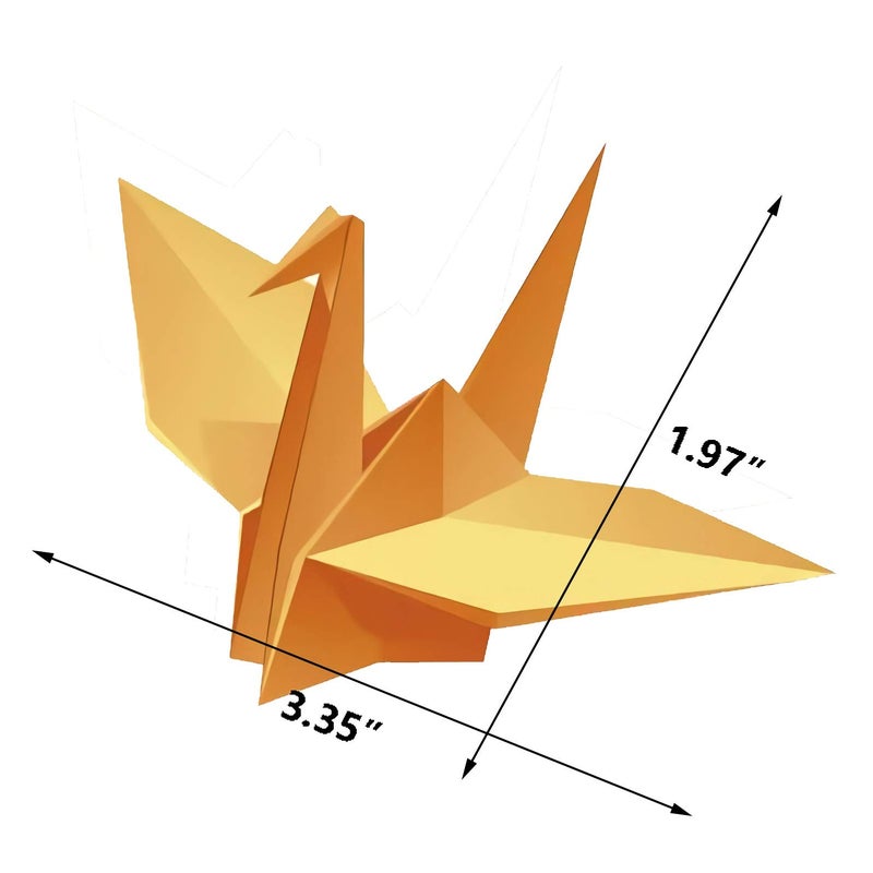 Kingsnow 100 PCS Multicolor Origami Paper Crane Folded Hand-Made DIY Crane for Wedding Party Baby Shower Background Decoration, Symbol of Love, Happiness, Good luck - Image 3
